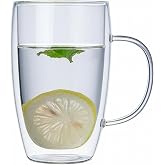 450 ml &Ccedil;ift Cidarlı Şeffaf Cam Kupa &ndash; Isıya Dayanıklı, Sıcak ve Soğuk İ&ccedil;eceklere Uygun, Şık ve Dayanıklı Borosilikat Cam Bard