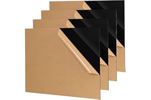 YIWONFU A3 Pannello Acrilico Taglia a Misura Realizzazione Artigianale, Specchio Sullo Sfondo Fogli Acrilici Nero per Dipinti, Cornici per Foto, Artigianato Fai-Da-Te(4 Pezzi/42×29.7cm×2mm)