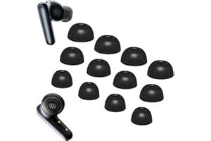 Aiivioll 6 Pairs Liberty 4 NC Ear Tips Compatible with Soundcore Liberty 4NC Replacement S/M/L 3 Size Soft Rubber Silicone Flexible Eartips Earplug Gel Skin Cover Fit in Case Accessories - Black