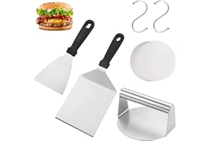 DYMHQ 55 Pièces Professionnel Barbecue Burger Set, Multi-Fonctionnel Kit de Spatule pour Gril, Pratique Outils pour Burgers Robustes, Kit D'accessoires de Barbecue pour Les Réunions de Famille ou d'amis