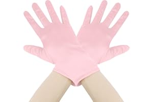 LEISLAM Satin Gloves,Guantes Para Mujer,Guantes De Satén Elegantes,Guantes Mujer Vintage,Guante De Fiesta De Noche Vintage,Guantes De Disfraz,Guantes Halloween,Años 20 Fiesta Disfraces,Guantes Halloween Mujer