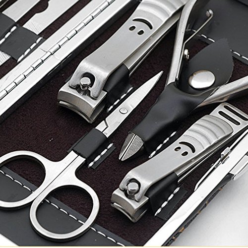 LUPO® 12-teiliges Maniküre Pediküre Kosmetik Set Nagelpflege Clipper Nagelhaut Etui - 5