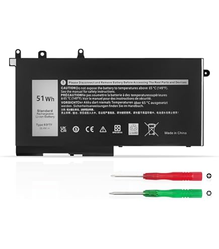 Batterie 93FTF 51Wh 11.4V Pour Dell Latitude 5580 5590 5480 5490 5280 E5580 E5490 – Remplacement Haute Performance