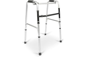 DUNIMED Medidu Deambulatore Leggero con Cerniere - Facilmente Ripiegabile - Deambulatore Pieghevole Senza Ruote - Ausili per la Deambulazione, multicolore, 70x58x43 cm