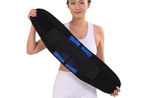 WANGPIN S-6XL Grande Taille Ceinture De Soutien Lombaire Arrière pour Hommes Et Femmes Correcteur De Posture Ajustable pour Le Dos Abdominoplastie Sports Fitness Taille Trainer, Blue Black, 3XL