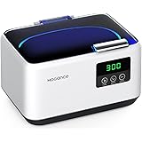 HOGANCE Pulitore ad Ultrasuoni 48000Hz, Pulitore Ultrasuoni con Timer Digitale 50W, 600ML Lavatrice Ultrasuoni in Acciaio Ino
