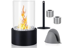 Cheminée de Table,Cheminee Biothanol pour Intérieure et Extérieure,Décoration de Feu de Table Moderne