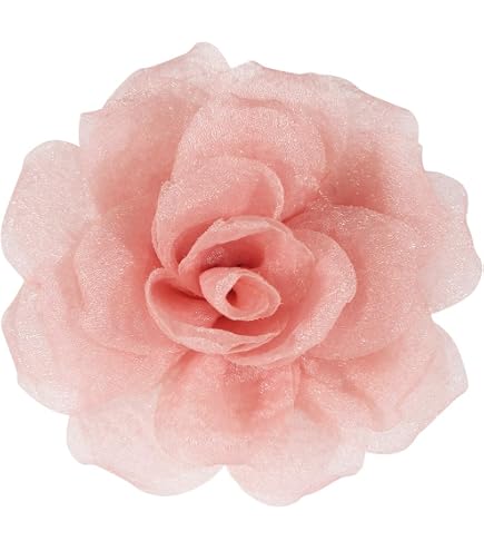 Mecool Fermaglio per capelli a forma di rosa per matrimoni, spilla per corpetto, fermacapelli per capelli con fiori per gioielli per capelli