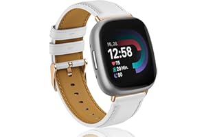 Supore Compatibile con Fitbit Versa 4/Versa 3 Cinturino, Morbido Pelle Bracciale per Fitbit Versa 4/Fitbit Versa 3/Fitbit Sense/Fitbit Sense 2 Uomo Donna