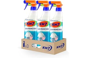 KH-7 Sin Manchas, Máxima Eficacia, Elimina sin esfuerzo las manchas más difíciles, Sin lejía - Pulverizador 750ml, 3 unidades