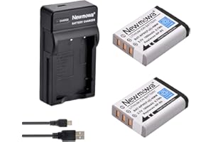 Newmowa NP-95 Batería (2-Pack) y Kit Cargador Micro USB portátil para Fujifilm FinePix F30, FinePix F31fd, FinePix Real 3D W1, FinePix X100, FinePix X30, FinePix X100T, FinePix X100LE