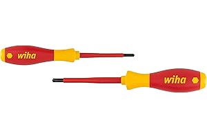 Wiha Schraubendreher Set 2-teilig Elektriker VDE geprüft, isoliert 1.000 V (32282) I Profi Schraubenzieher Set Kreuzschlitz I Elektriker Werkzeug