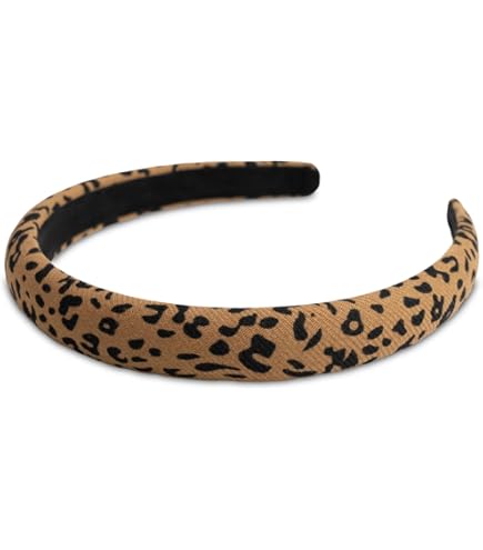 Yurosiay 4 elastici per capelli da donna, leopardato, motivo