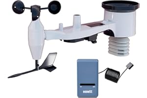 ECOWITT Estación meteorológica GW1101, 7 en 1 jardín sensor meteorológico inalámbrico al aire libre con energía solar + 3 en 1 wifi puerta de enlace de interior, la casa de previsión del tiempo 868