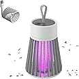 STAYOUNG Electric Mosquito Killer Lamp with USB Charging - Bug Zapper Fly Killing Lamp, Insect Killer, LED Light Sensor Fly Trap for Home, Garden, Camping (Grey)