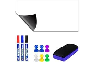 CECOMBINE Whiteboard Folie, 40*80cm Magnetisch Selbstklebend Weißwandtafel Folie, Wiederbeschreibbar Whiteboard Sticker DIY mit 3 Marker und Schwamm, Whiteboardfolie für Glatten Oberflächen in Schule Büro Haus