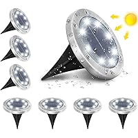 AMBOTHER A-SL-01 Solar Bodenleuchten, 8 LEDS Solarleuchten Solarlampen Gartenleuchten für Außen, 6000K Kaltweiß…