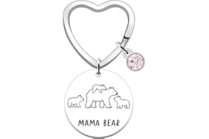 SDOFY Mum Gifts Mama Bear Keyring Gifts for Mum Mummy Gifts Mum to be New Mum Gifts from Daughter or Son Mother's Day Birthday Christmas Keychain