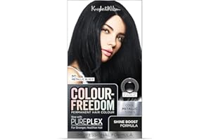Colour Freedom Metallic Black Permanent Hair Dye with PurePlex. Ultra Glossy Conditioning Hair Colour. 100% grey coverage. By Knight & Wilson.