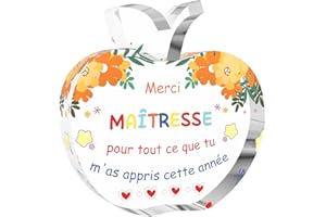 BLUCKINCLE Cadeau Maitresse D'école Fin D'année,Cadeau Maitresse D'école,Cadeau Maitresse,Cadeau Personnalisé Maitresse,Cadeaux Maitresse D'école,Merci Maitresse Cadeau,Plaque Acrylique