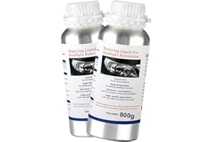 Xiaoqintedy 2 x 800 g di Liquido per la Riparazione dei fari, in Grado di Riparare i fari ingialliti, inutilizzabili e graffiati.