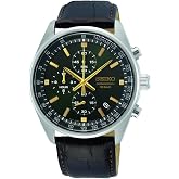 Seiko Erkek Saati Kuvars Paslanmaz &Ccedil;elik Deri Kayışlı