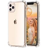 KZY İletişim iPhone 11 Pro Max ile uyumlu ile Uyumlu Kapak Şeffaf Airbag Antishock K&ouml;şe Korumalı Silikon Kılıf