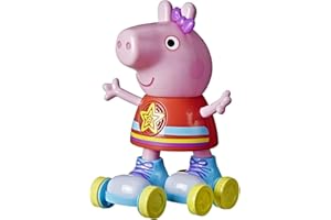 Peppa Pig Zabawa na wrotkach z Peppą, lalka na wrotkach (28 cm), ze światełkami, językiem i muzyką, od 3 lat, zawiera 1 figurkę. F48315L0, Multi