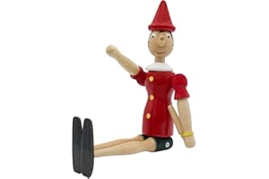 GICO Pinokio figurka przegubowa z drewna, długość 38 cm - Made in Italy- 9013