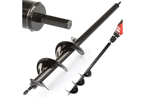 MARPOL Punta per Trivella Trapano Avvitatore Spirale da Giardino | Diametro Ø10 cm | Profondità 60 cm | Spessore Lama 2,5 mm