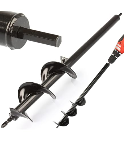 SYITCUN Punta elicoidale per Trapano da Giardino 10x30cm, Strumento per Scavare per Piante, per