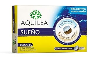 AQUILEA Sueño Compact - Comprimidos Bicapa para Conciliar el Sueño y Favorecer un Descanso Reparador - 60 Comprimidos | Melatonina.
