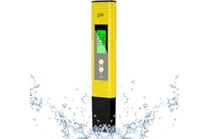 Flintronic 4 en 1 PH Mètre Numérique, Testeur pH Mètre 4 en 1, pH-mètre avec Écran LCD, résolution Haute précision 0,01, Testeur de qualité de l'eau pour eau Potable, Piscine, Aquariums, Hydroponie