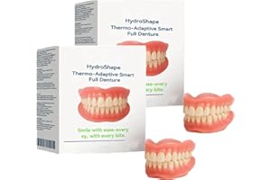 PUKMQU Kidsneed Hydroshape Thermo-Adaptive Smart Full Dentur, Kidsneed Premium Dentures, Kidsneed Denture, Silicone Reline Denture Set, for Men and Women (2set)