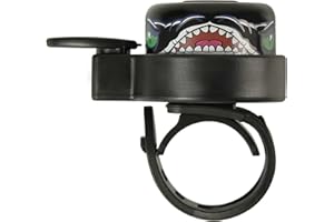 Timbre de Bicicleta de tiburón Crazy Safety | Timbre Resistente a la Intemperie con Sonido Claro para Bicicletas | Fácil de Usar | Apto para diestros o Zurdos | Timbre de Bicicleta para niños (Rosa)