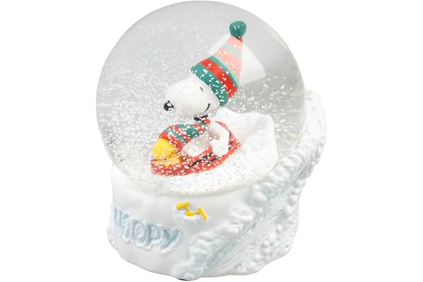 Grupo Erik Peanuts Snoopy Snow Globe - Gifts, Merchandise, Merch, Decor | Snoopy Figure - Snow Globes for Adults & for Children, Secret Santa Gifts under 15 Pounds for Christmas, Xmas Home Decor