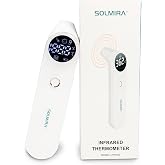 SOLMIRA - Infrared Thermometer, Contactless, Measurement in 1 Second, Accurate &plusmn;0.2&deg;C, Forehead/Ear/Object Mode, Memory 20 Re