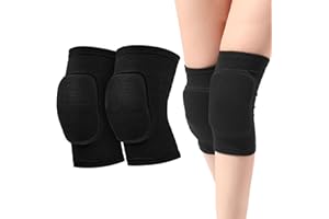 Mulapucher Genouillères de Danse, Genouillère Stretch, éponge épaisse, Unisexe pour Danse Volleyball Football Yoga Tennis Cyclisme Jogging(L)