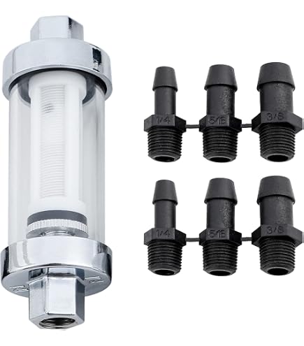 Filtro Carburante Per Piccoli Motori, Sostituisce POULAN 530095646, 2 Pezzi, Attacco 4.2 Mm, Altezza 40 Mm