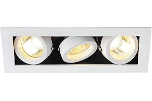 Slv Blanco KADUX 3 / Foco, luz de inundación, proyector Techo, luminaria empotrable led, iluminación de Interior / GU10 50 W