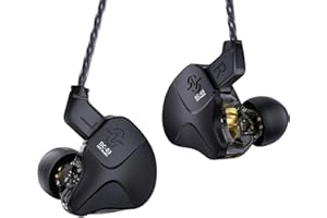 Yinyoo CCZ Sonata DC03 in ear monitor Auriculares HiFi con controlador dinámico magnético de 10mm, IEM deportivos de para juegos, auriculares con cable de 2Pin para regalo PC audiófilos(sin micrófono)