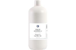 Mystic Moments | Ekologisk palmolja (kärnel) bärarolja 1 liter – ren och naturlig olja perfekt för hår, ansikte, naglar, aromaterapi, massage och oljeutspädning vegansk GMO – fri