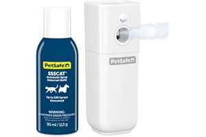 PetSafe SSSCAT Automatic Spray Pet Deterrent - Motion-Activated Deterrent for Cats and Dogs - Cat Deterrent Spray to Create Off-Limits Areas, Stop Furniture Scratching