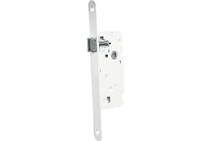 Bricard 2678 Serrure à encastrer axe 40 mm pour Porte de Salon, Cuisine, sans Clé, coloris Blanc