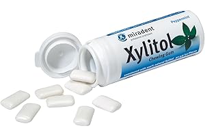 Miradent Xylitol - Goma de mascar (menta, 30 unidades, 4 unidades de 30 g)