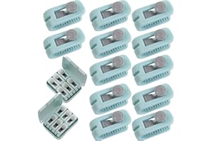 DOULEIN No Pins Duvet Cover Clips,12 Pcs Quilt Fixer Clip Anti-Move Bed Quilt Sheet Clip Anti-slip Duvet Fasteners with Storage Box No Needles