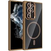 Coverzone Samsung Galaxy S22 Ultra ile Uyumlu Z-Etro MagSafe Wireless Şarj Destekli, G&uuml;&ccedil;l&uuml; Manyetik Tutucu, Stand Olabilen, K