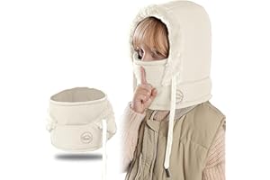 crazy bean Gorro Invierno Niños Niñas Pasamontañas Térmicos de Invierno Sombrero de Bebé con Cordón Ajustable Gorro Multifunción Bufanda Calentador de Cuello para Bebé 3-8 Años