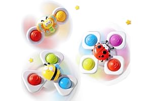 Echehi Lot de 3 Jouet Ventouse Bebe, Jouet Bain Bebe, Jeux Sensoriel Bebe. Insectes