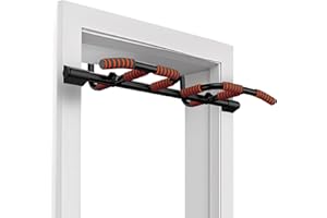 DH FitLife Barra per Trazioni da Porta senza Viti | Sbarra Trazioni Antiscivolo con Prese Multiple | Pull Up Bar da Appendere | Per Telai da 65 a 92 cm